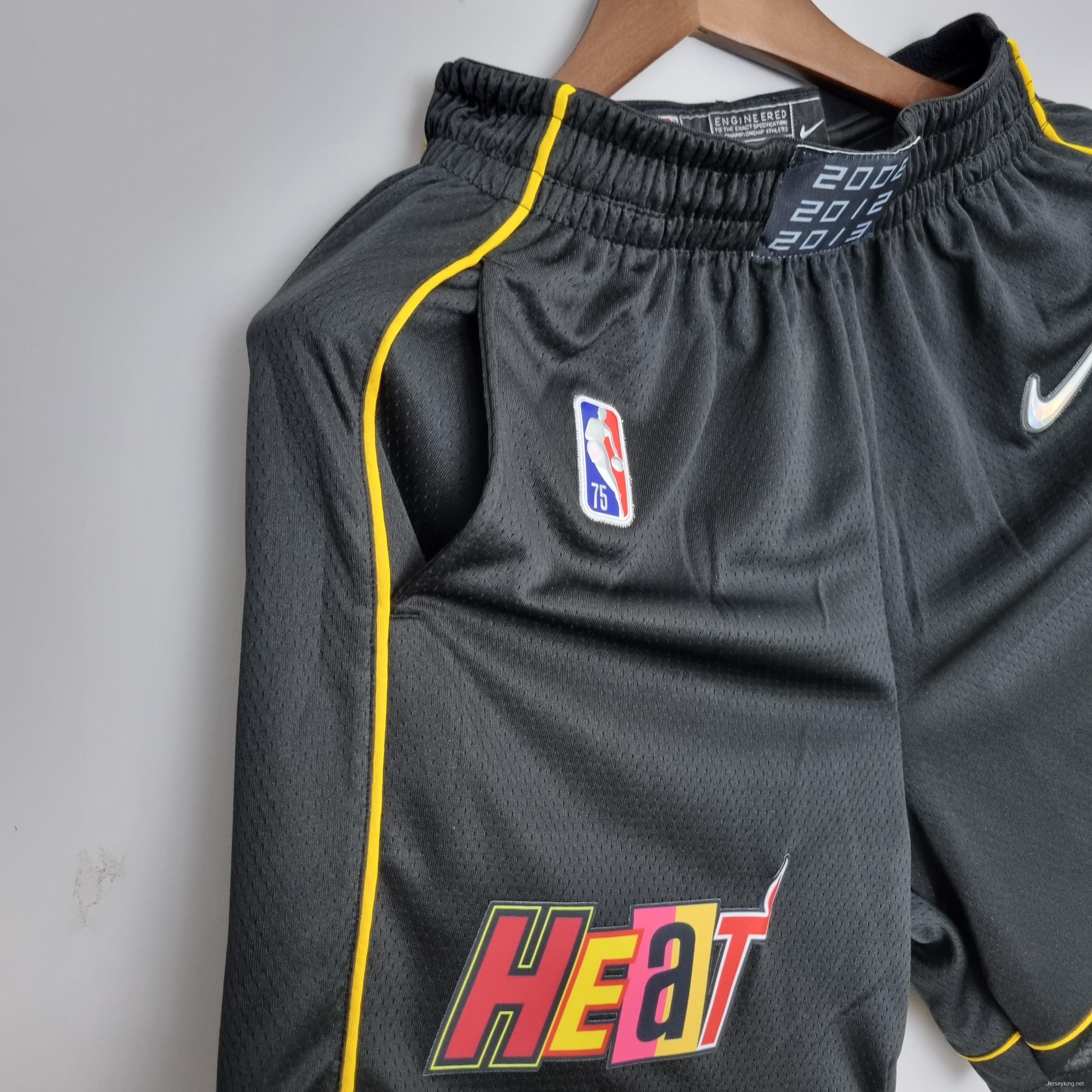 2022 Miami Heat Urban Edition Shorts Black NBA Jersey