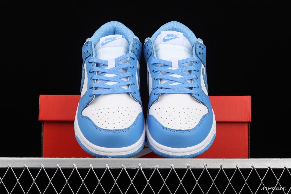 NIKE DUNK Low University Blue White Blue North Carolina White Blue Slam Dunk Series low side Leisure Sports Skateboard shoes DD1391-102