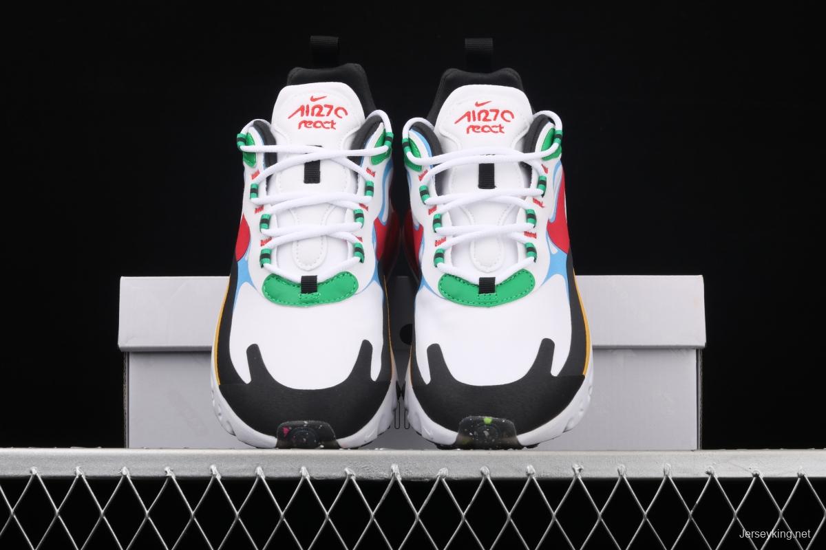 NIKE Air Max 270React new high-frequency mesh hollowing out function half-palm air cushion running shoes DA2610-161,