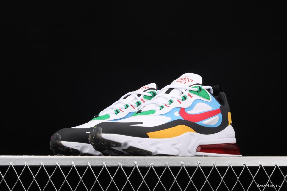 NIKE Air Max 270React new high-frequency mesh hollowing out function half-palm air cushion running shoes DA2610-161,