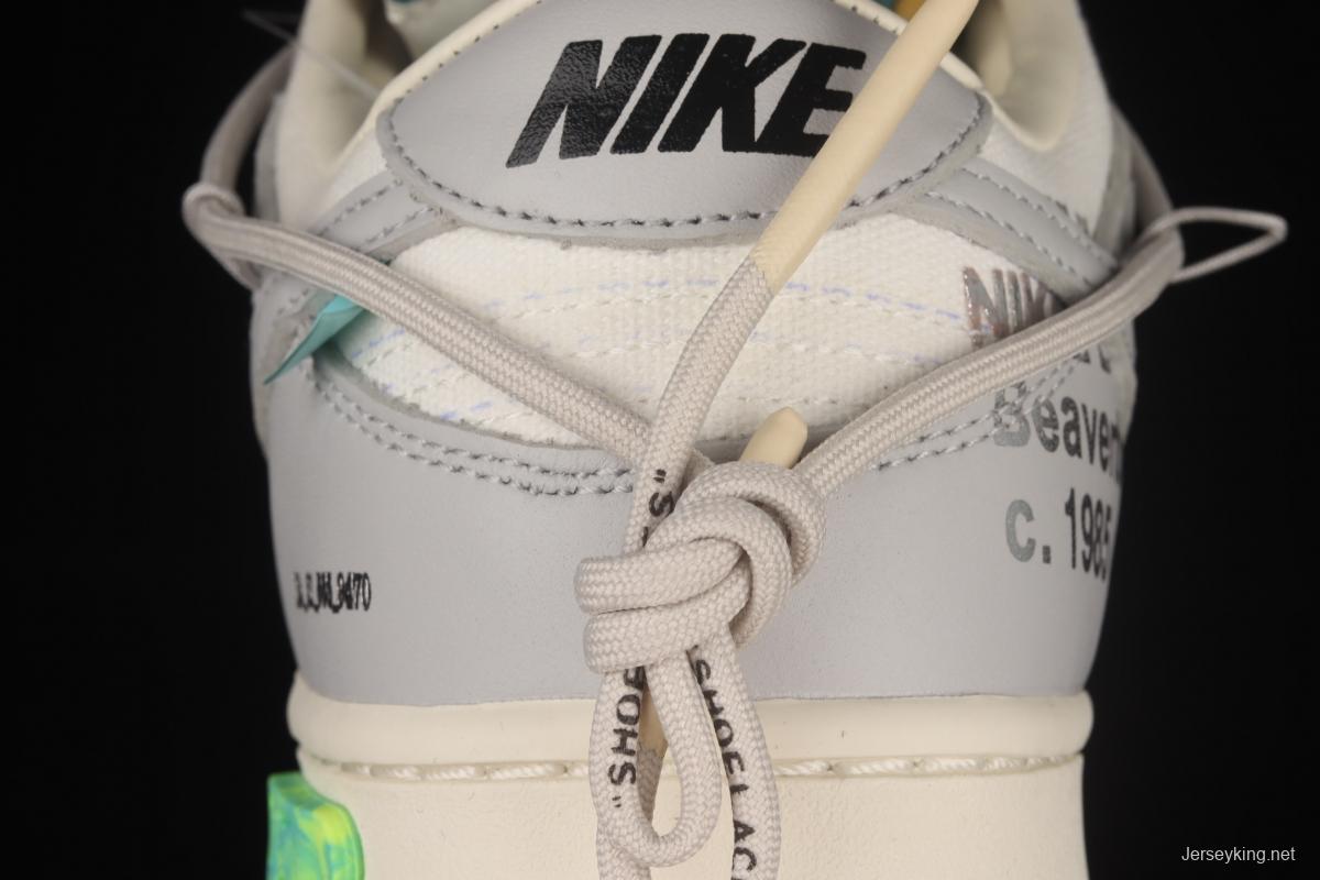 OFF-White x NIKE DUNK Low OW grey leisure sports skateboard shoes DM1602-117