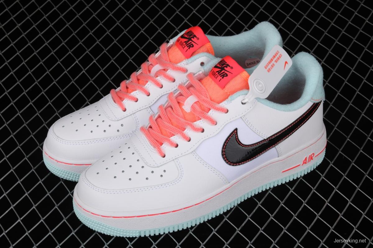 NIKE Air Force 11607 LV8 GS White/Black-Flash South Coast new color low-top casual board shoes DD7709-100