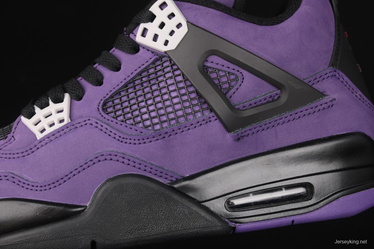 Air Jordan 4 Retro suede black purple 308497-408