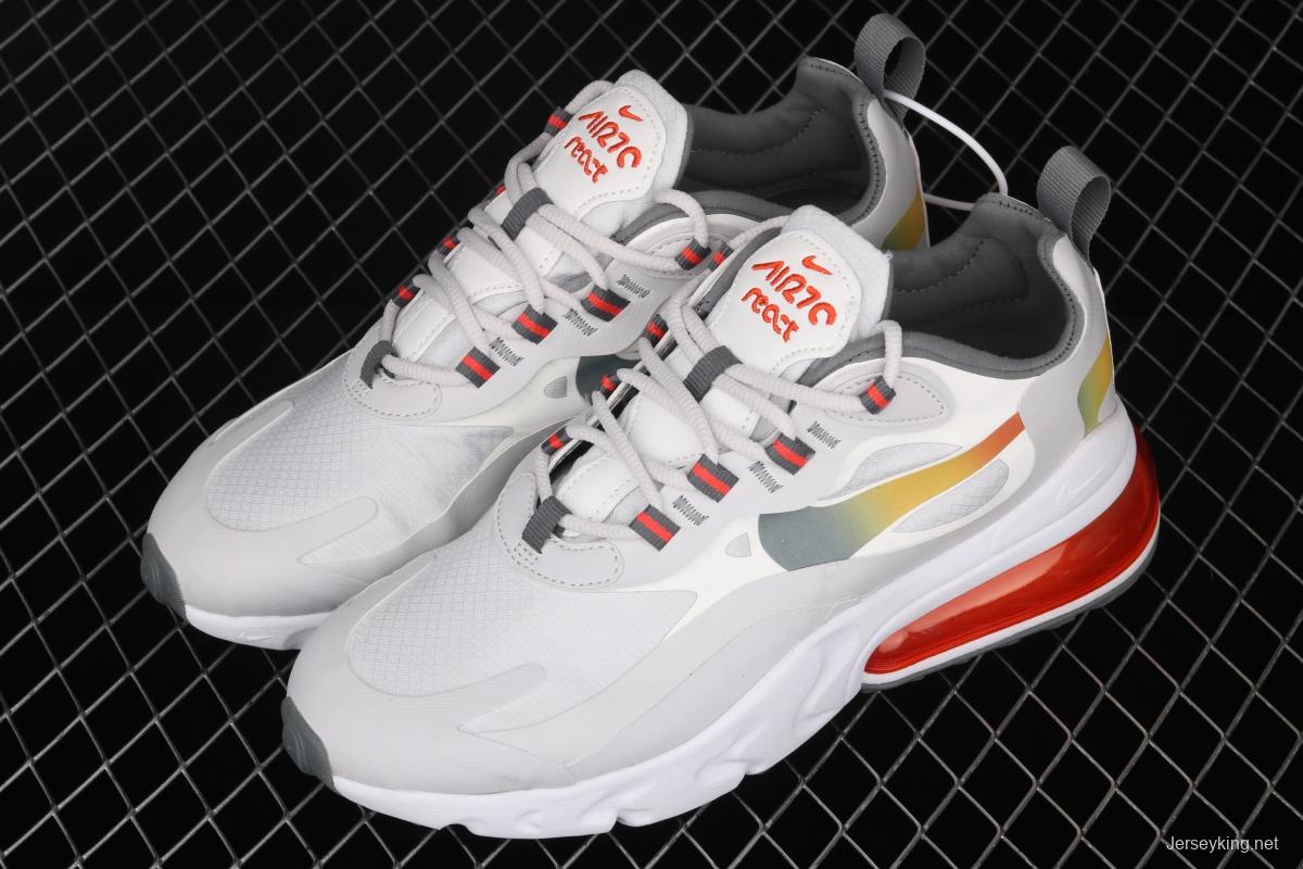 NIKE Air Max 270React new high-frequency mesh function half-palm air cushion cushioning running cloth shoes CD6615-100