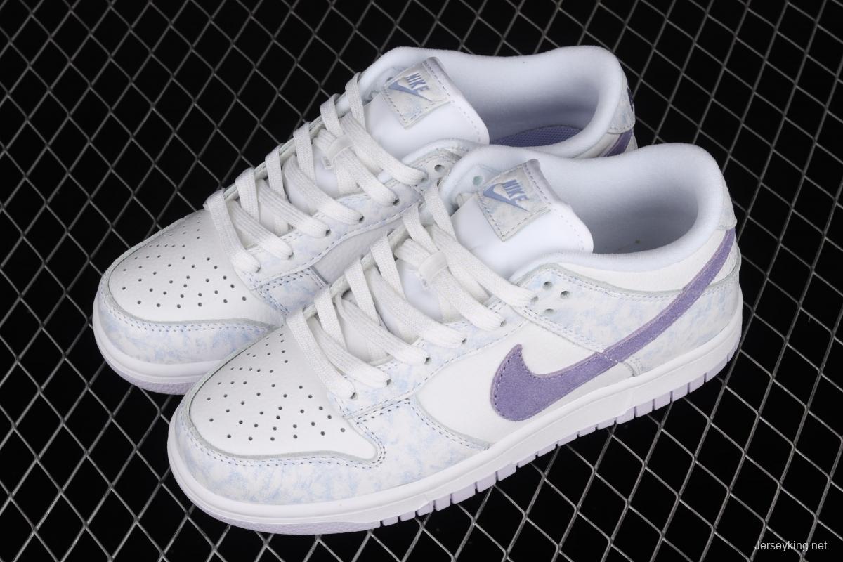 NIKE SB DUNK Low Prm white light purple color SB buckle rebound fashion leisure board shoes DM9467-500