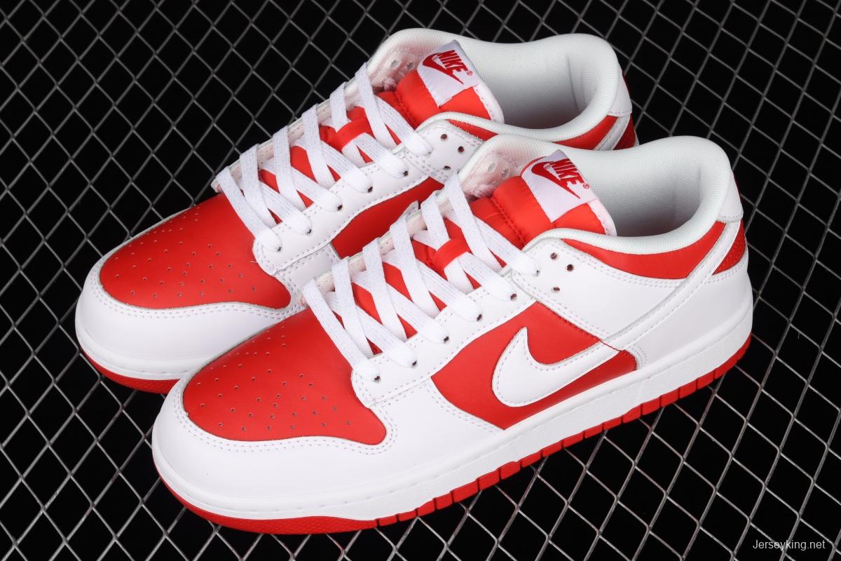 NIKE DUNK SB Low reverses white and red university red buckle rebound fashion leisure board shoes DD1391-600