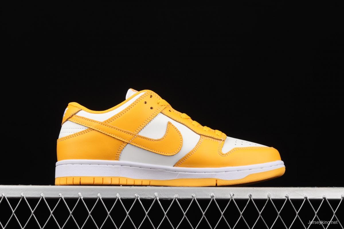 NIKE DUNK Low SB dunk series white and yellow color matching low-side leisure sports skateboard shoes DD1503-800