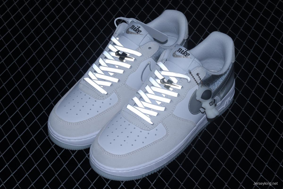 NIKE Air Force 11607 ESS space 3D silver low-top casual board shoes DA8302-333