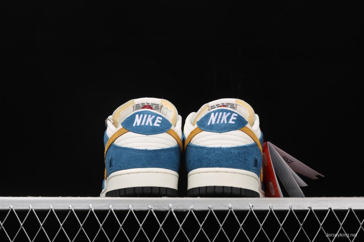 Kasina x NIKE SB DUNK Low co-signed blue and yellow retro low-top leisure sports skateboard shoes CZ6501-100