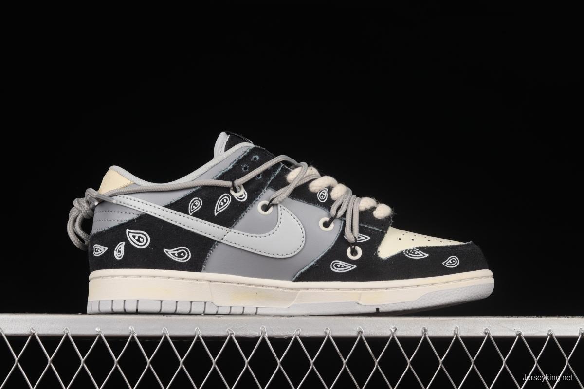 NIKE SB DUNK Low Prm SB Cashew Nut Flower Cashew Flower Elements SB Buckle Backboard Fashion Casual Sneakers DH7913-001