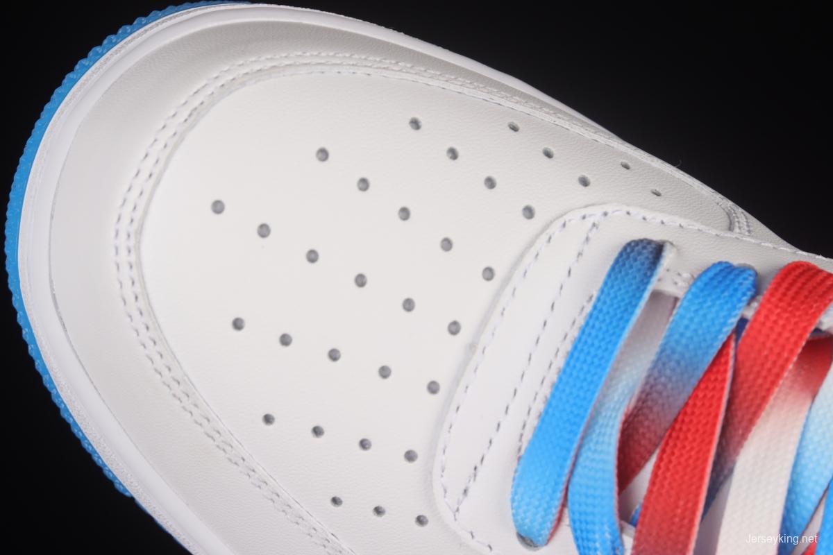 NIKE Air Force 1'07 Low Philadelphia 76ers white, blue and red low-top casual sneakers AI5958-300