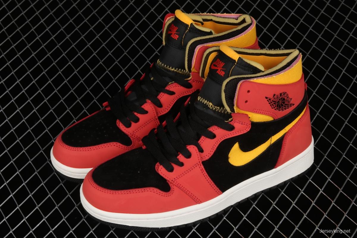 Air Jordan 1 Zoom CMFT AJ Black, Red, Yellow, CT0978-006