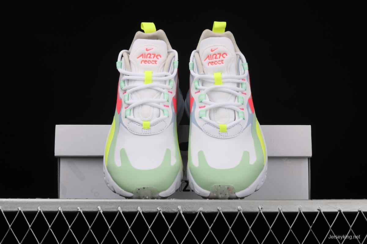 NIKE Air Max 270React new high-frequency mesh hollowing out function half-palm air cushion running shoes DB5927-161,