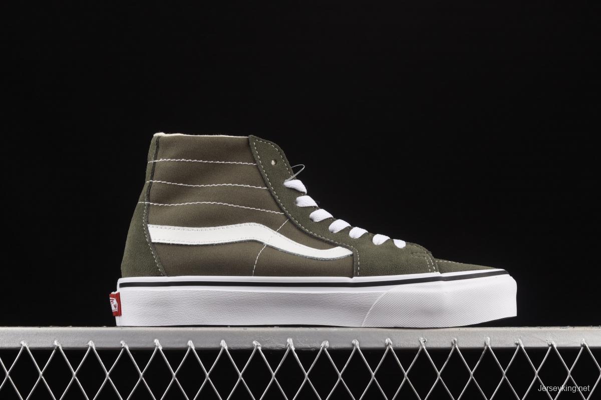 Vans SK8-Hi dark green high-top casual board shoes VN0A4U160FI