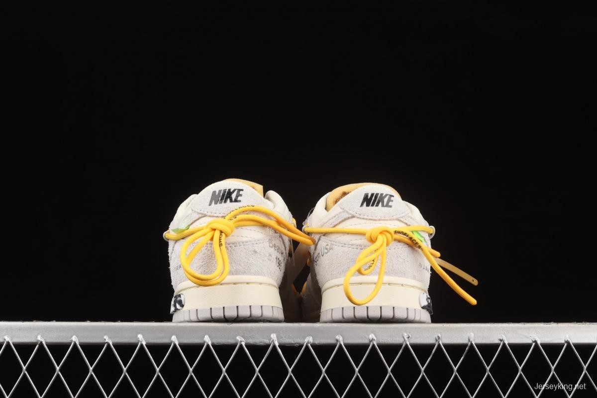 OFF-White x NIKE DUNK Low OW suede SB buckle rebound fashion casual board shoes DJ0950-109