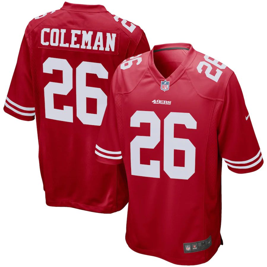 Men's Tevin Coleman Scarlet Player Limited Team Jersey