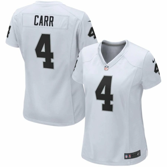 Women's Derek Carr White Player Limited Team Jersey