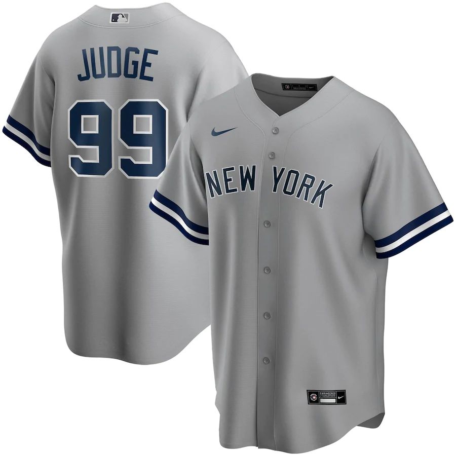 Men's Aaron Judge Gray Road 2020 Player Name Team Jersey