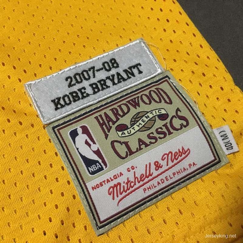 Men's Kobe Bryant Yellow Retro Classic Team Jersey