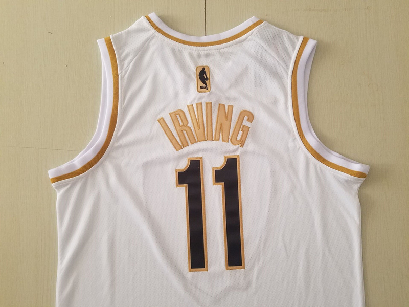 Kyrie Irving 11 White Golden Edition Jersey