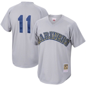 Men's Edgar Martinez Charcoal Cooperstown Collection Mesh Batting Practice Throwback Jersey