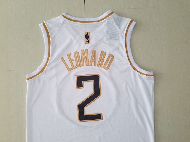 Kawhi Leonard 2 White Golden Edition Jersey