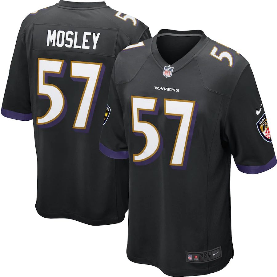 Youth C.J. Mosley Black Alternate Player Limited Team Jersey