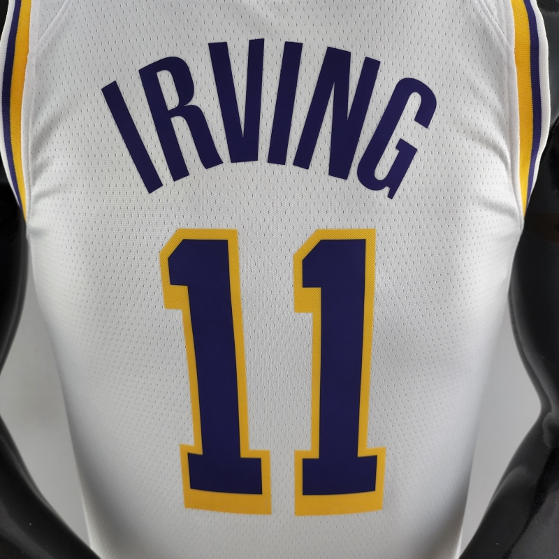 75th Anniversary IRVING #11 Los Angeles Lakers White NBA Jersey