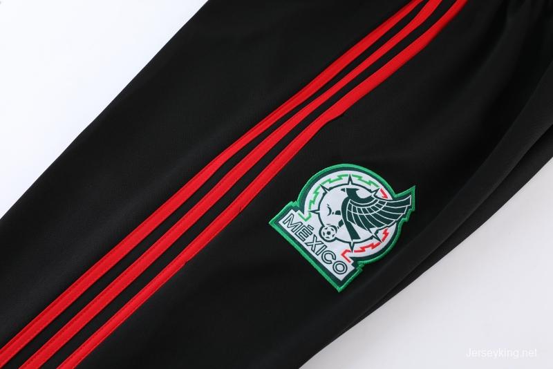 2022 Mexico Dark Green Full Zipper Tracksuit