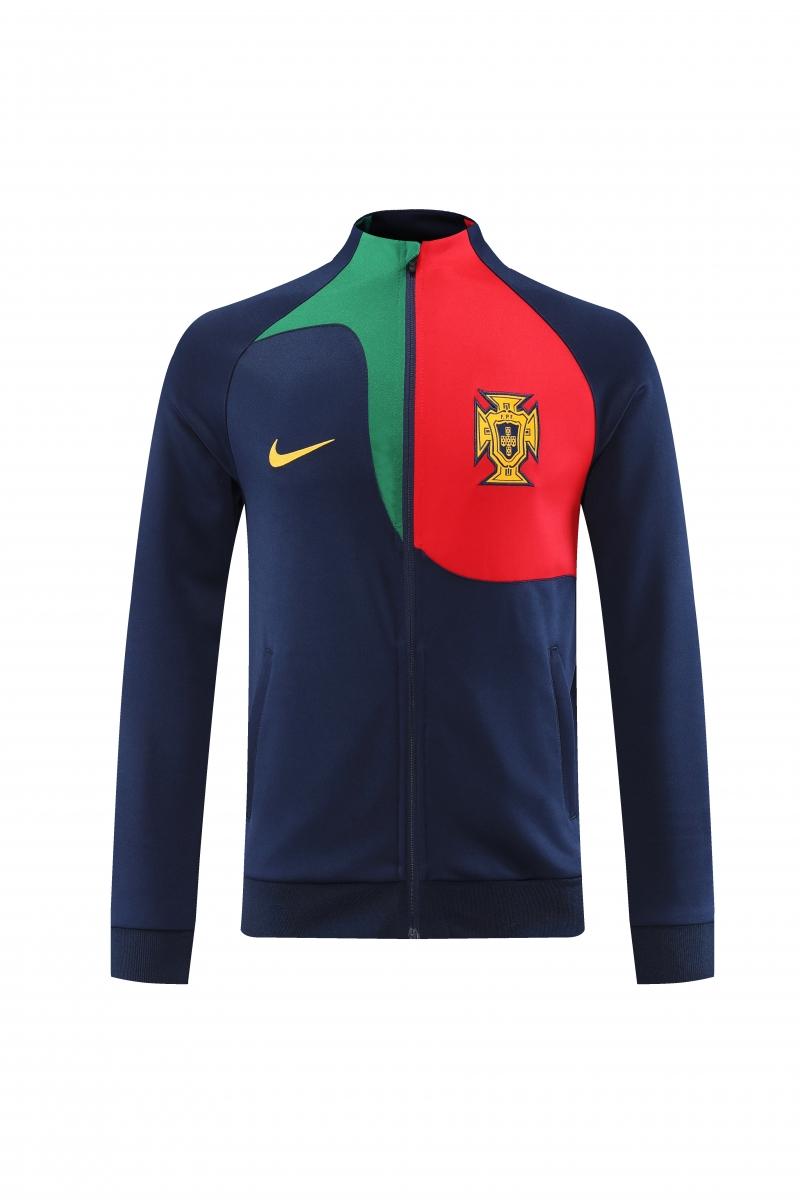 2022 Portugal Nary/Red Full Zipper Tracksuit