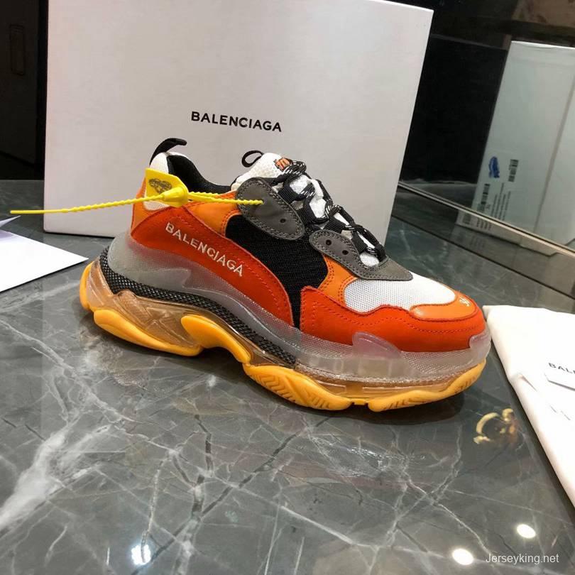 Men/Women Balenciaga Triple-S Sneaker Orange/Black Item 6380340