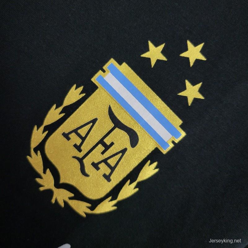 2023 Argentina Black Casual T-Shirts