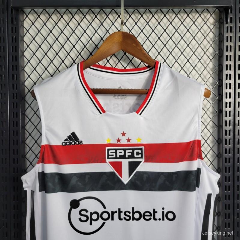 22-23 Sao Paulo Home Vest White Jersey