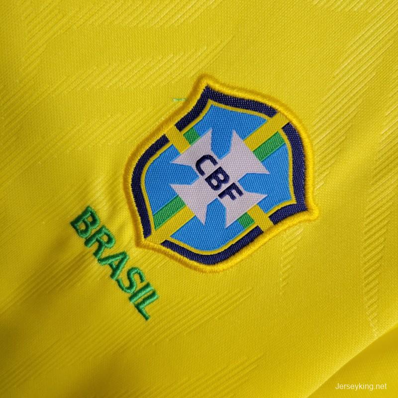 23-24 Kids Brazil Home Jersey Size 16-28