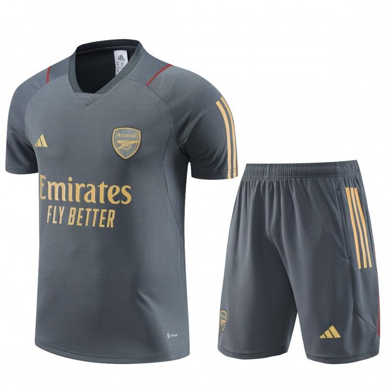 23 24 Arsenal Grey Short Sleeve+Shorts