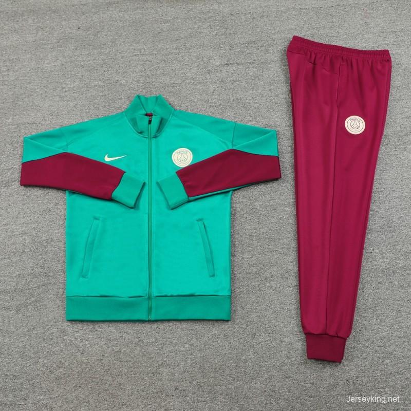 24/25 PSG Green Full Zipper Jacket +Long Pants