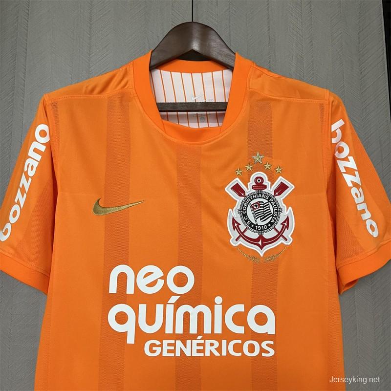 2010 Retro Corinthians Goalkeeper Orange Jersey