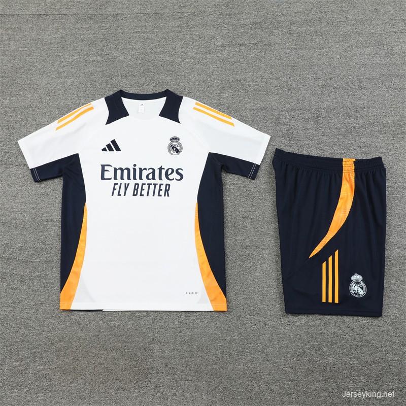 24/25 Real Madrid White Short Sleeve Jersey+Shorts