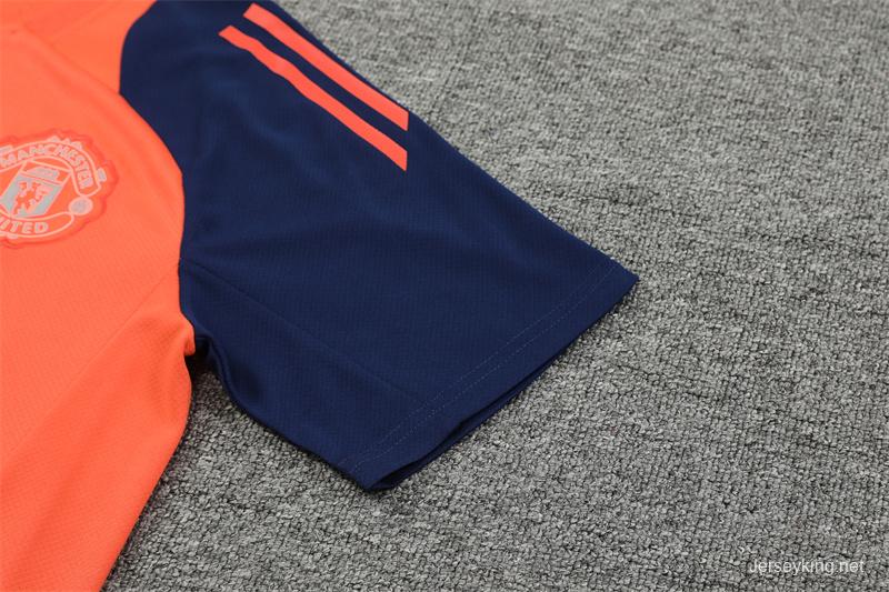 24/25 Manchester United Orange Short Sleeve Jersey+Shorts