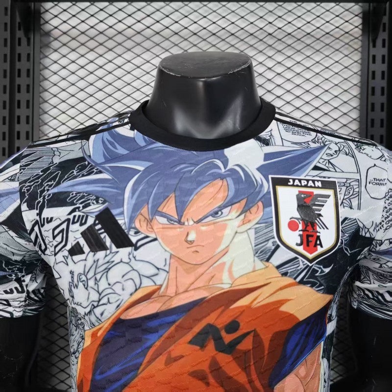 Player Version 2025 Japan White with Dragon Ball Goku Graphic Jersey