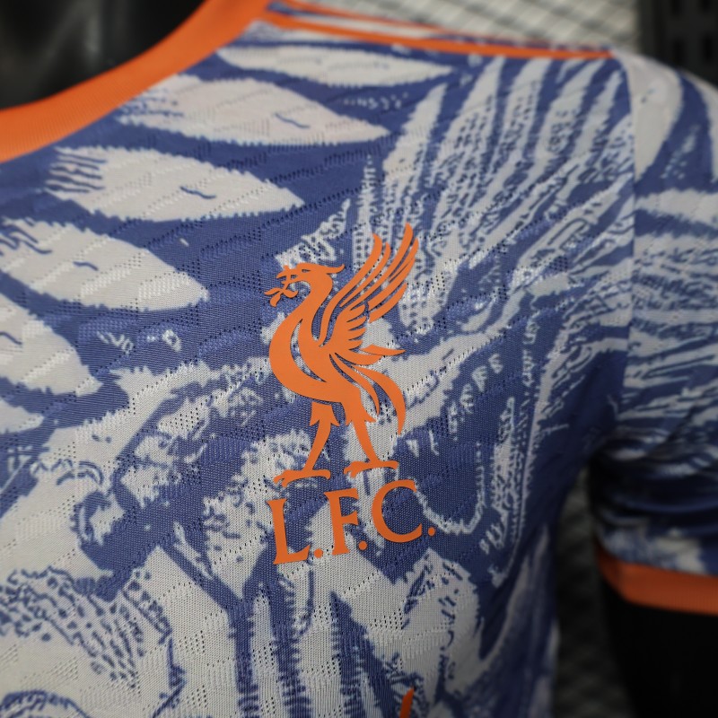 Player Version 25/26 Liverpool Blue with Orange Flaming Bird Special Jersey