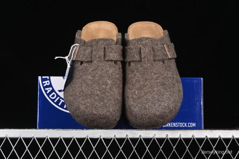Birkenstock Half-Fur Slide Sandals with Wool Lining - G.D4