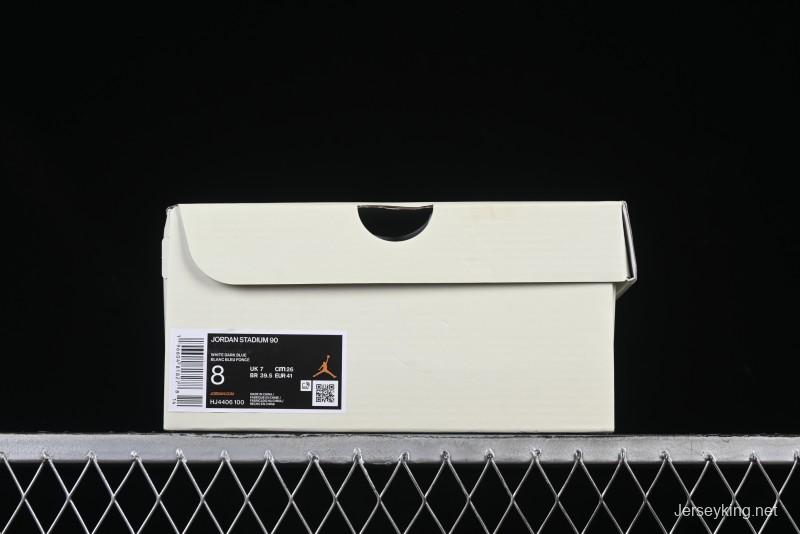 Nike Air Jordan Stadium 90 AJ Casual Sneakers with Midfoot Mesh Panels and Shark Tooth Design - HJ4406-100
