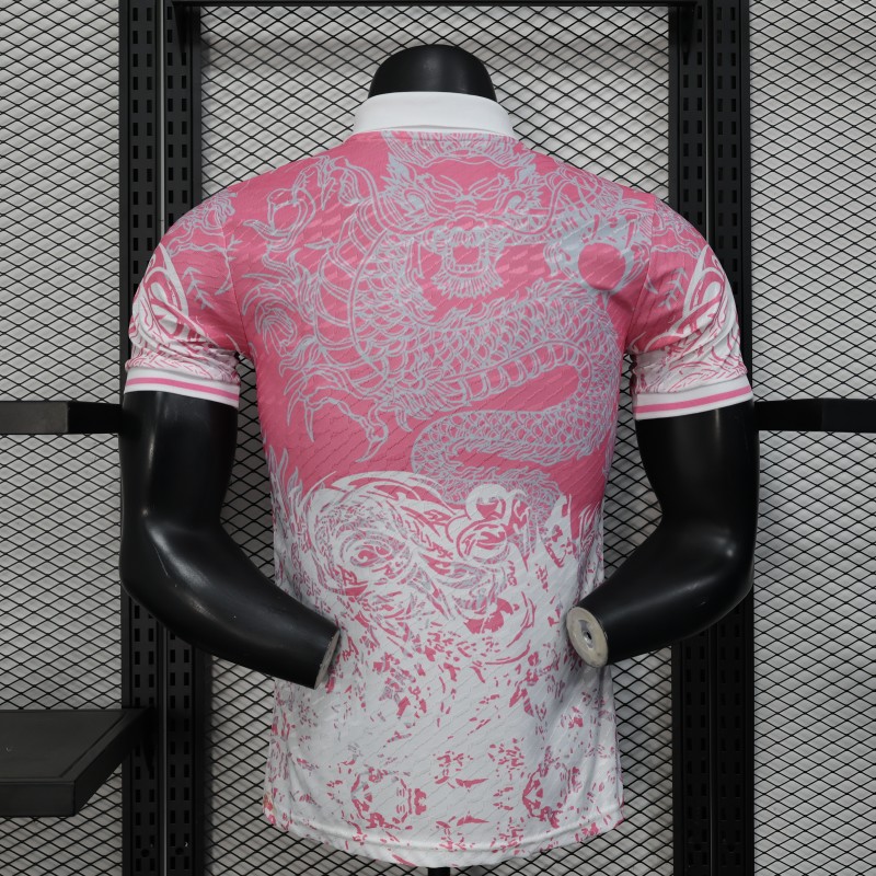 Player Version 25/26 Real Madrid Pink with Dragon Pattern Jersey