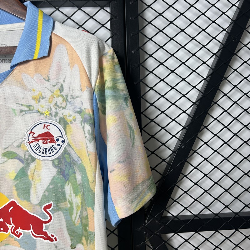 25/26 RB Salzburg White with Floral Pattern Jersey