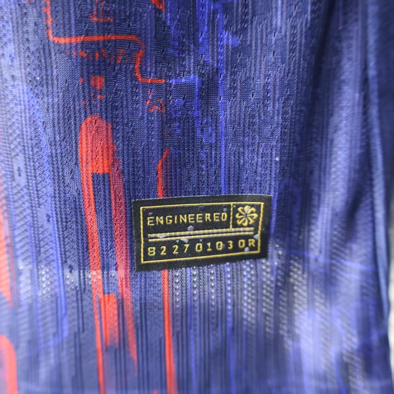 Player Version 25/26 FC Barcelona Purple with Red Streak Pattern Jersey