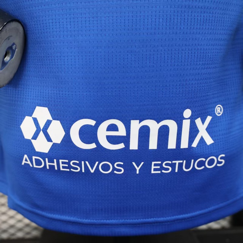 Player Version 25/26 Cruz Azul Home Blue with Digital Pixel Pattern Jersey