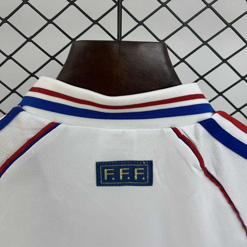Retro 1998 Kids France Away Size 16-28 Jersey