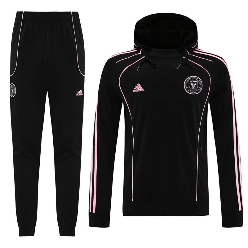 2025 Inter Miami Black Full Hoodie Zipper Jacket +Long Pants