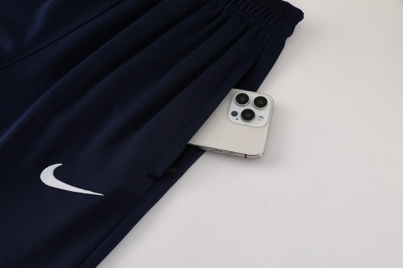 2025 Nike White/Navy Full Hoodie Zipper Jacket +Long Pants